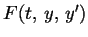 $F(t,\, y, \, y')$