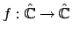 $f:\Hat {\mathbb{C} }\to \Hat {\mathbb{C} }$