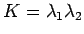 $K=\lambda_1\lambda_2$