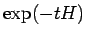 $\exp(-tH)$