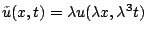 $ \tilde{u}(x,t)=\lambda u(\lambda x,\lambda^3 t)$
