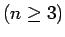 $ (n\ge3)$