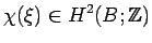 $\displaystyle \chi(\xi)\in H^2(B;\Bbb Z)
$